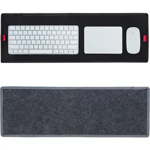 Kunden spezifisches Logo Computer matte Büro tisch Tastatur Schwarzes Filz material Mauspads