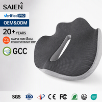 Coussin de siège orthopédique pour coccyx avec logo personnalisé OEM/ODM, en mousse à mémoire de forme, ergonomique, pour chaise de bureau, écologique, antibactérien