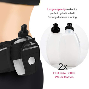 Hochwertiger Laufgürtel Multifunktionale Wasserfeste Sport-Hüfttasche Mit 2 Wasserflaschen Hüfttasche zum Laufen - Product Image 5
