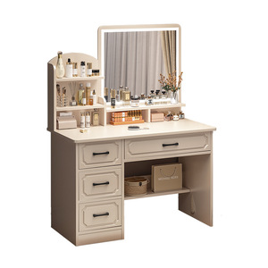 Hiện Đại Trung Quốc Đồ Nội Thất Sang Trọng Đơn Giản Gỗ Trang Điểm Bàn LED Gương Bảng Điều Chỉnh Ánh Sáng Bàn Trang Điểm Cho Phòng Ngủ Vanity Khách Sạn Sử Dụng MDF - Product Image 5