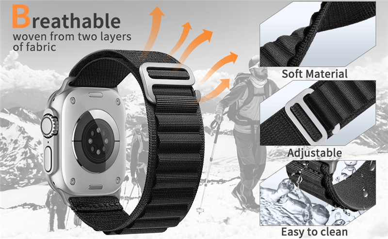 Alpine Loop Band For Apple Watch Strap 49 44 40 45 41 42 38 mm Bracelet iWatch Ultra Series 7 6 5 3 se 8 Nylon Sport Watchband
