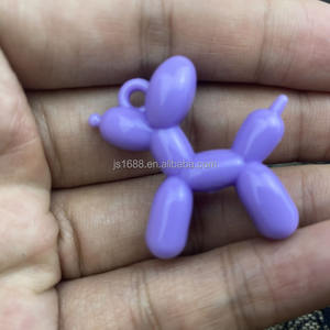 Mignon couleur unie ballon chiens forme pendentif perles acryliques <span class=keywords><strong>pour</strong></span> la fabrication de bijoux téléphone chaîne charme accessoires en gros - Product Image 3