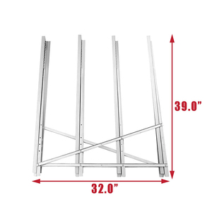 JH-Mech Argent <span class=keywords><strong>Chevalet</strong></span> Pliant Facile à Utiliser 220 Lbs Cadre Unique Design Réglable <span class=keywords><strong>Bois</strong></span> de Chauffage Acier Carbone Scie à Bûches Cheval - Product Image 2