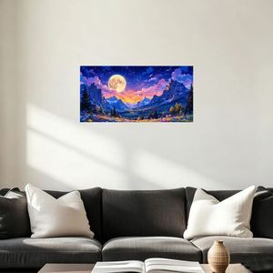 Impression sur toile de paysage pittoresque, décoration murale rectangulaire moderne, sans cadre, taille moyenne 25-32 pouces - Product Image 2