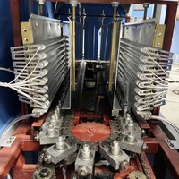 Máquina de fabricación de botellas modelo dos sopladores + un horno máquina de fabricación de plástico económica