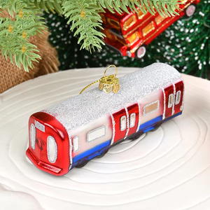 Adorno Colgante de Navidad con Forma de Autobús Escolar, Camión o Remolque, Pintado a Mano, para Árbol de Navidad, de Fábrica - Product Image 2