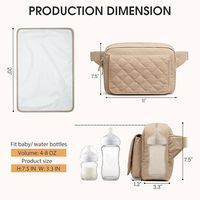 Sac à langer en nylon de petite taille pour bébé fille et garçon, sac messager chic à bandoulière avec matelas à langer portable