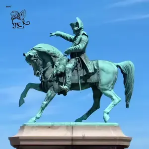 تمثال نابوليون من النحاس والنحاس BLVE للحدائق الخارجية بأشكال غربية مزخرفة بالحجم الطبيعي من النحاس والمعدن لمحليات الامبراطور الفرنسي
