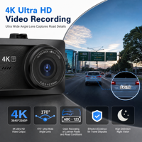 Caméra embarquée 4K+1080P HD 3 pouces pour voiture, double caméra avant et arrière, Wifi, GPS, DVR
