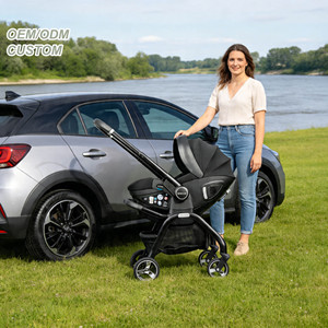 <span class=keywords><strong>Cochecito</strong></span> de Bebé <span class=keywords><strong>Bebelux</strong></span> Mompush, Plegable, con Asiento Ajustable en Ángulo para Recostarse, Dormir y Sentarse - Product Image 2