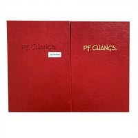 Couverture plate pour menu de restaurant rouge 8,5x14 en cuir PU double panneau - Lot de 20 modèle livre Yimi-3P 8514 Yimi