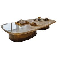 Table basse en marbre de luxe italienne, design moderne et minimaliste, durable, table d'appoint haut de gamme pour salon, usage domestique