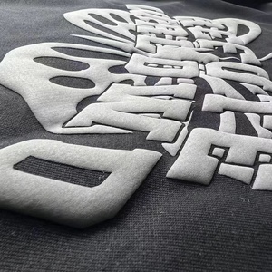 Sudadera OEM de algodón con bordado, logotipo personalizado, pedrería y estampado en relieve, cuello redondo, unisex, lisa, con capucha, ¡Gran oferta! - Product Image 3