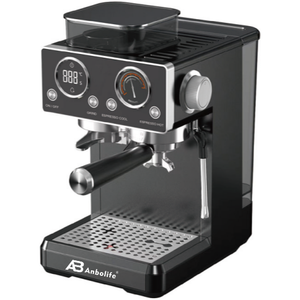 Cafetera <span class=keywords><strong>espresso</strong></span> Anbolife con control táctil, <span class=keywords><strong>20</strong></span> bares, <span class=keywords><strong>20</strong></span> ajustes de molienda, filtro de 51 mm, potente espumador de leche, bloque térmico, para el hogar. - Product Image 1