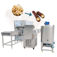 ORME Multifonctionnel Automatique Bar Donut Enrobe Tunnel De Refroidissement Machine Date Revêtement Ligne avec Chocolat