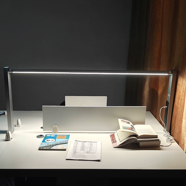 Custom Multi-Function Full Spectrum LED Eye Protection Reading Room Desk Lamp Modern White Shade Aluminum Body DC Power Touch