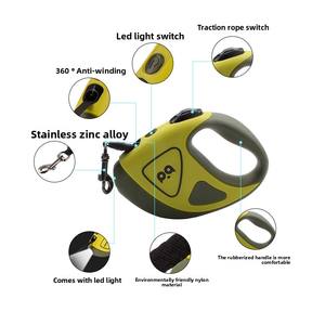 Lámpara LED portátil de 5 metros, cuerda de tracción retráctil para mascotas, respetuosa con el medio ambiente, razas pequeñas, Correa sólida de plástico luminosa para perros de moda - Product Image 2