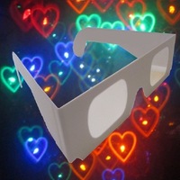 Fête de Noël Papier Coeur Diffraction Lunettes Impression Personnalisée 3D Feu D'artifice Lunettes