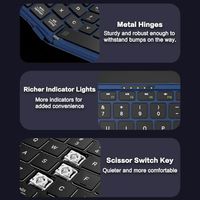 Tastiera Pieghevole OEM ODM Wireless a 4 Canali Multi-Dispositivo Ricaricabile con Touchpad e Tastierino Numerico Portatile da Viaggio