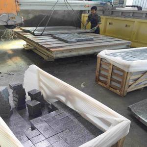 Tự nhiên grey Granite Cobble lát khối chia mài dũa Chải bề mặt kết thúc cho biệt thự ứng dụng ngoài trời giá cả phải chăng giá - Product Image 3