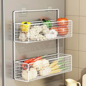 Étagère de rangement murale rectangulaire sans perçage, panier suspendu pour salle de bain, toilettes, cuisine - Product Image 2