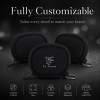 Pochette pliable pour lunettes, écouteurs, clés, mini-organisateur de câbles de voyage, logo personnalisé, vente en gros, petite pochette