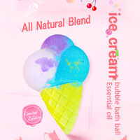 Bombe de bain moussante naturelle vegan à la crème glacée, marque privée, vente de bombes de bain, emballage personnalisé, boîte cadeau pour bombe de bain
