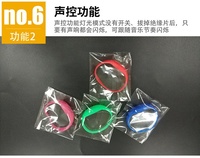 Bracelets LED en silicone personnalisables pour la musique, bracelets lumineux RVB pour les fêtes, vente en gros