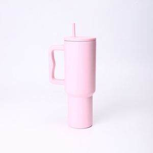<b>40oz</b> Car Travel H4.0 <b>Handle</b> <b>Tumbler</b> Vacuum Mug Lid Straw Non-Slip Base ODM OEM Custom Brand - Product Image 5
