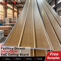 Panel de Techo Suspendido de PVC Lavable, Antimoho, Panel de Pared Interior Ligero, Tabla de Polivinilo con Estampado en Caliente de Mármol para Sala de Estar