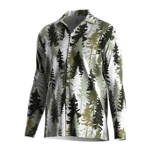 Chemises d'été à fleurs à séchage rapide OEM pour hommes, chemise de plage à manches longues, style hawaïen - Product Image 1