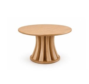 Mesa de Comedor Redonda Resistente Nesthouz con Base de Madera Natural, Mueble Moderno para Comedor de 4 Personas - Product Image 4