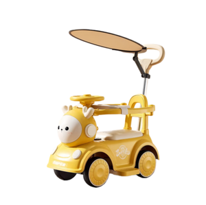 Mobil Mainan Anak Bertenaga Baterai Plastik ABS Empat Roda dengan Tongkat Dorong Musik Lampu Unisex 2-4 Tahun 6V4.5ah - Product Image 5