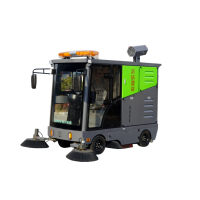 Balayeuse électrique autoportée 48V, largeur de nettoyage 86 pouces, batterie 200Ah, canon à brouillard anti-poussière, nettoyage à l'eau froide