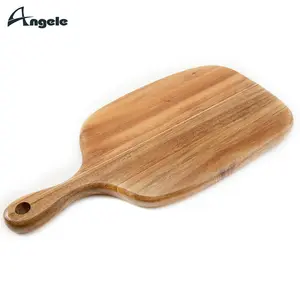 Hot Sale Kitchen Acacia Bamboo Wood Cutting Board Butcher Chopping Cutting Block With Handle