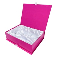 Boîtes d'emballage de paquets de cheveux personnalisées de qualité Boîte cadeau pliable Emballage cosmétique de luxe personnalisé recyclable Rose personnalisé Accepter