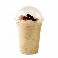 Tasse à café togo jetable en plastique PET avec logo personnalisé tasses à jus de fruits smoothie de qualité supérieure avec couvercles verre grillé