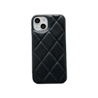 NOUVEAU 2026 Étui de téléphone matelassé en cuir texture litchi pour iPhone 17 Pro Max 16 15 14 Style élégant pour femme pour l'exportation CHAOYIDIAN