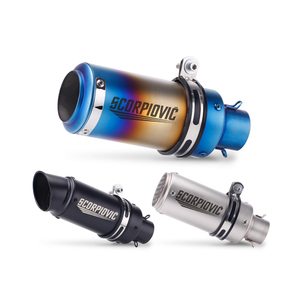 NINJA400 R6 CB650R R3 C10 Tuyau d'échappement en acier inoxydable modifié 51MM Accessoires universels de <span class=keywords><strong>moto</strong></span> <span class=keywords><strong>Silencieux</strong></span> d'échappement - Product Image 1