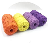 En gros personnalisé de haute qualité teint couleur naturel chanvre Jute corde rouleau Jute ficelle couleur 2mm cordon cadeau emballage corde 100M