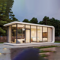 Cabine de luxe en conteneur Apple avec salle de bain et chambre à coucher, design moderne, panneau sandwich étanche