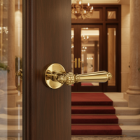 Poignée de porte de chambre moderne à fonctionnement silencieux, loquet magnétique, type divisé, ambidextre, installation facile, pour portes intérieures en bois 1