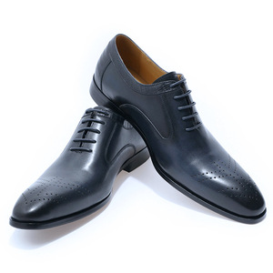 Leather shoes, men's business Oxford shoes, pointed <b>toe</b> dress shoes, wedding shoes, cowhide shoes, pure leather gentlemen's shoe - Product Image 5