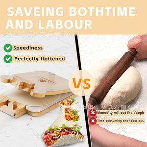 Presse à tortillas en bois Mihola pour tortillas maison, planche à pâtisserie écologique - Product Image 3