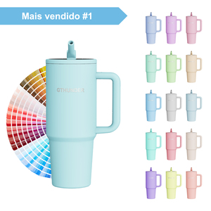 Vaso <span class=keywords><strong>de</strong></span> Acero Inoxidable <span class=keywords><strong>de</strong></span> 40 oz, Doble Pared, Aislado al Vacío, con Asa, Tapa Abatible, Pajita, Antiderrames, <span class=keywords><strong>Botella</strong></span> <span class=keywords><strong>de</strong></span> Agua para Viajes, Regalos Empresariales - Product Image 6