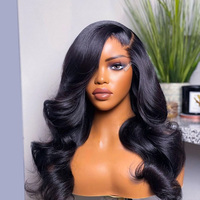 Body Wave # Perruques en cheveux humains vierges indiens sans colle, 30 couleurs, dentelle transparente HD 13x6 pour femmes noires
