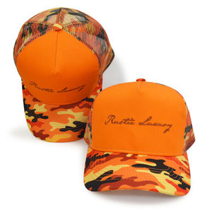 Gorra Trucker de Malla Naranja de Lujo Rústico, Transpirable, con Bordado Personalizado para Deportes, Moda y Uso al Aire Libre, Unisex - Product Image 6