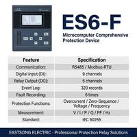 Relais de protection numérique complet EastSong ES6-F |   Protection contre les surintensités à trois phases RS485 Modbus |   Alimentateur de ligne triphasé 10 kV |
