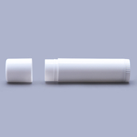 Baume à lèvres en tube mince et fin en plastique blanc, personnalisé, écologique, de luxe, en gros, 5g 15g