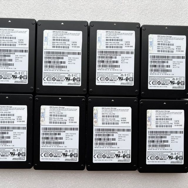 Pulled Tested Hotsale 01EJ598 PM1643 1.92TB 2.5 Inch 12Gb/s SAS SSD